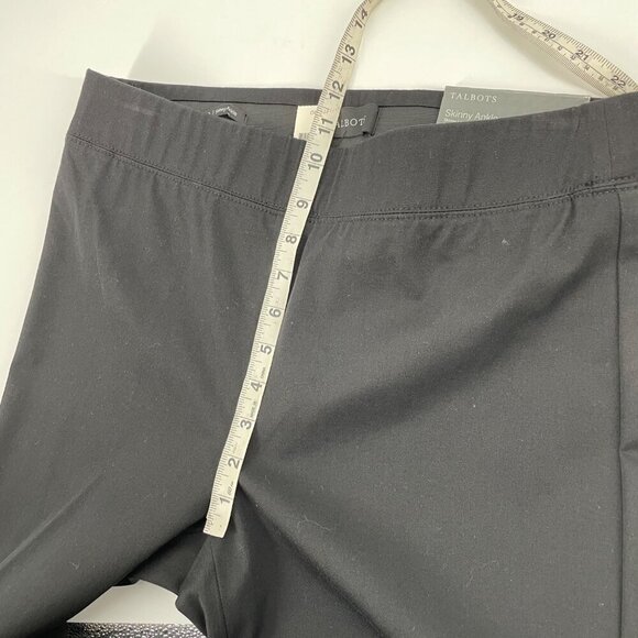NWT Talbots Skinny Ankle Black Pull On Elastic Waist Career Pants Womens Size 10 - Picture 7 of 8